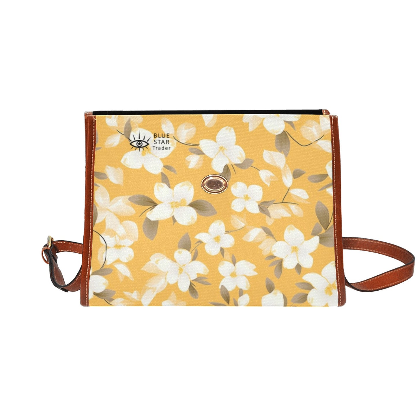 yellow floral purse, cottage core cross body bag