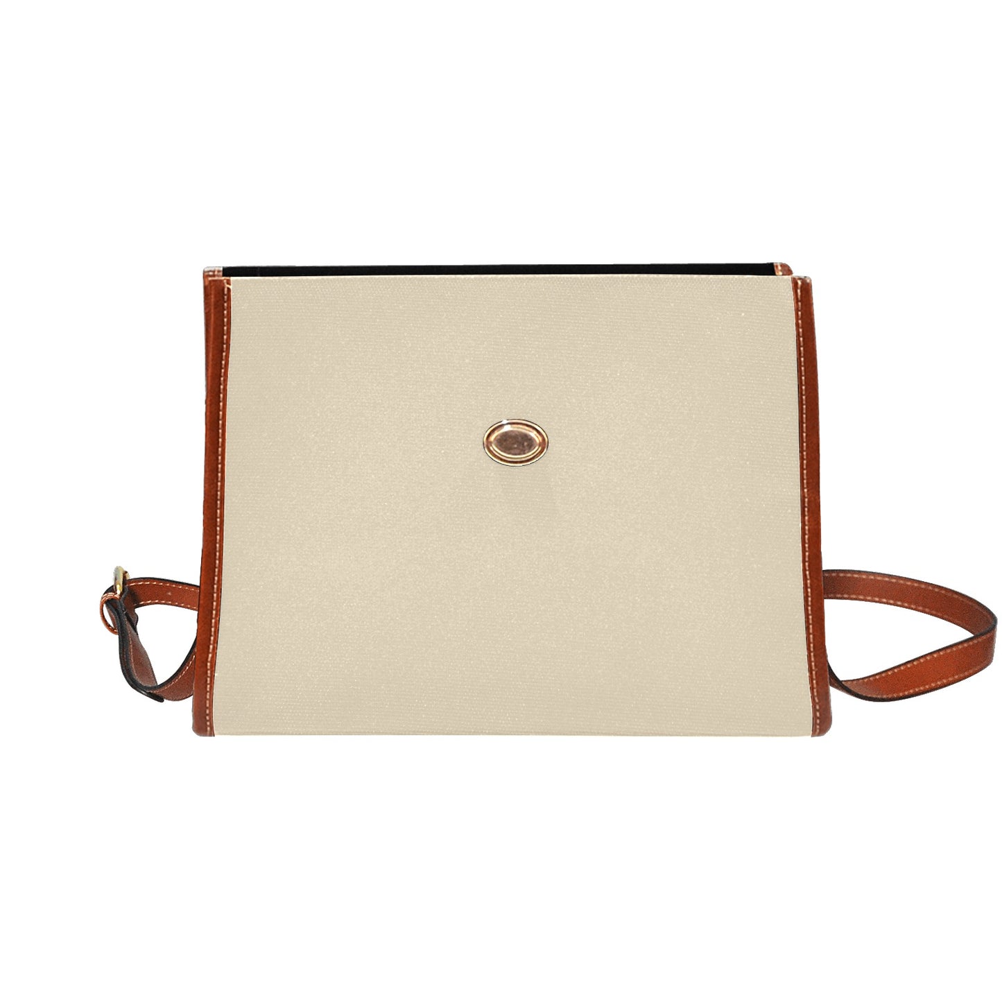 Plain Tan Canvas Satchel Purse