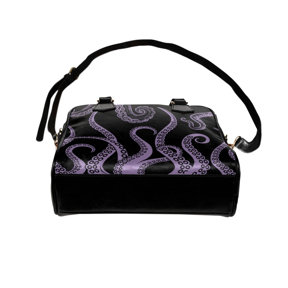 Gothic purple octopus tentacles purse, handbag, shoulder bag