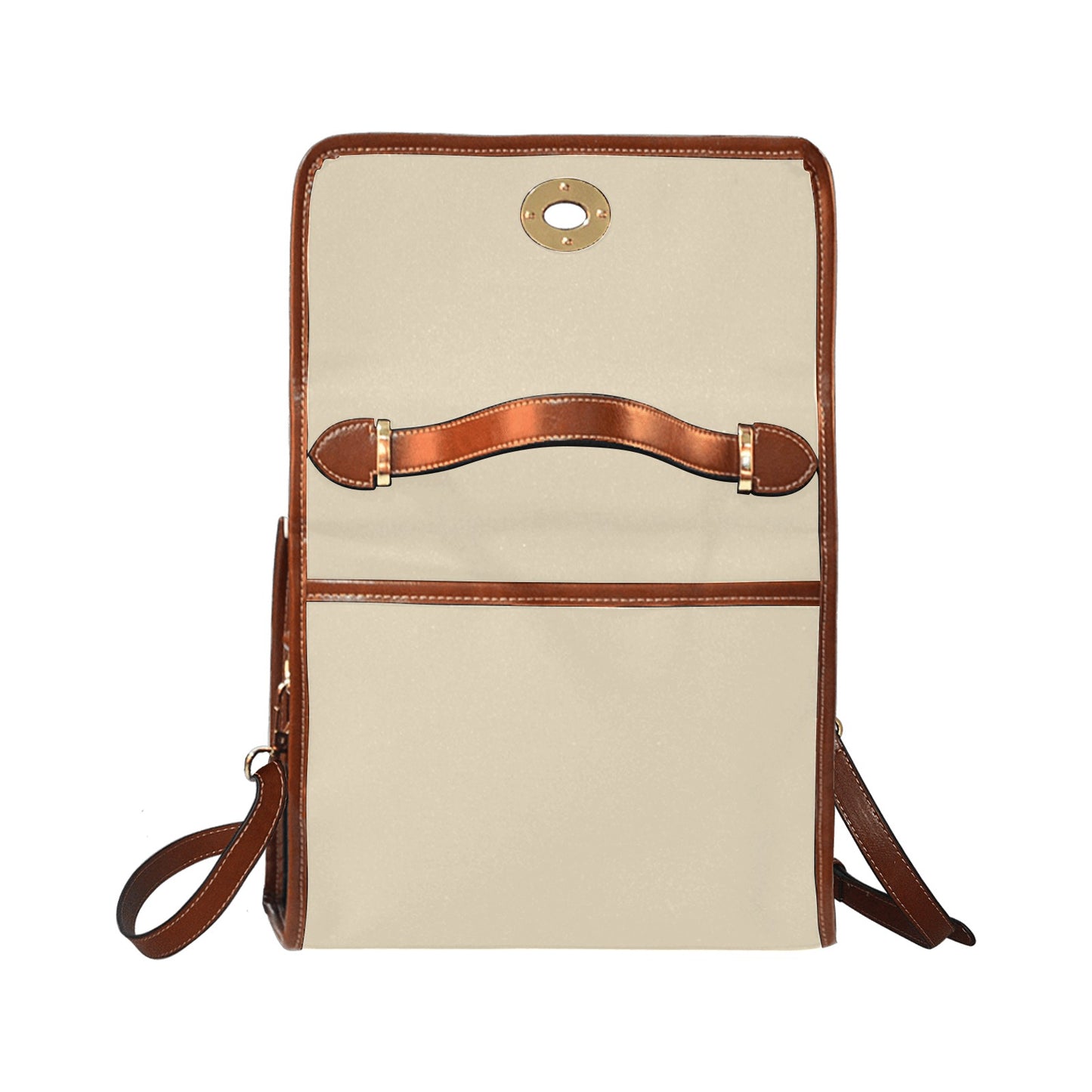 Plain Tan Canvas Satchel Purse