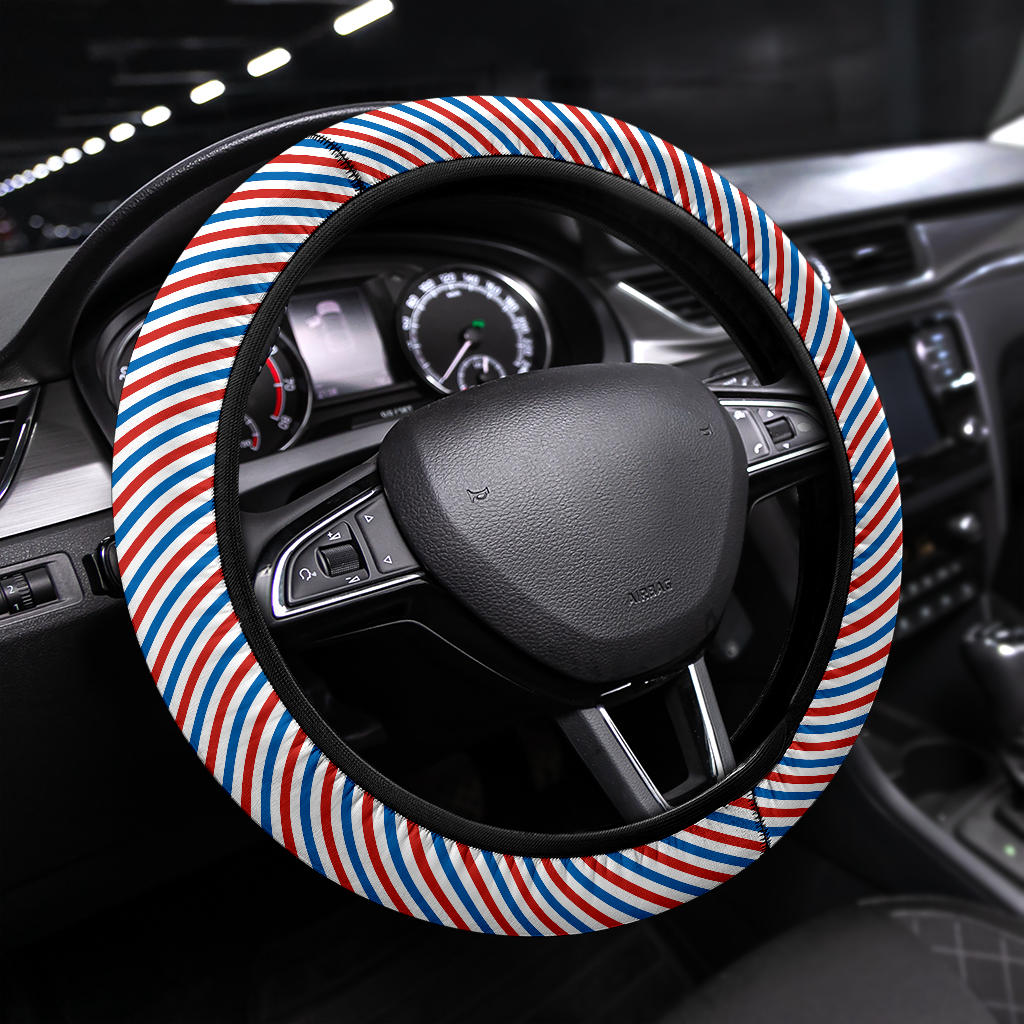 Patriotic Stripes (02) Steering Wheel Cover