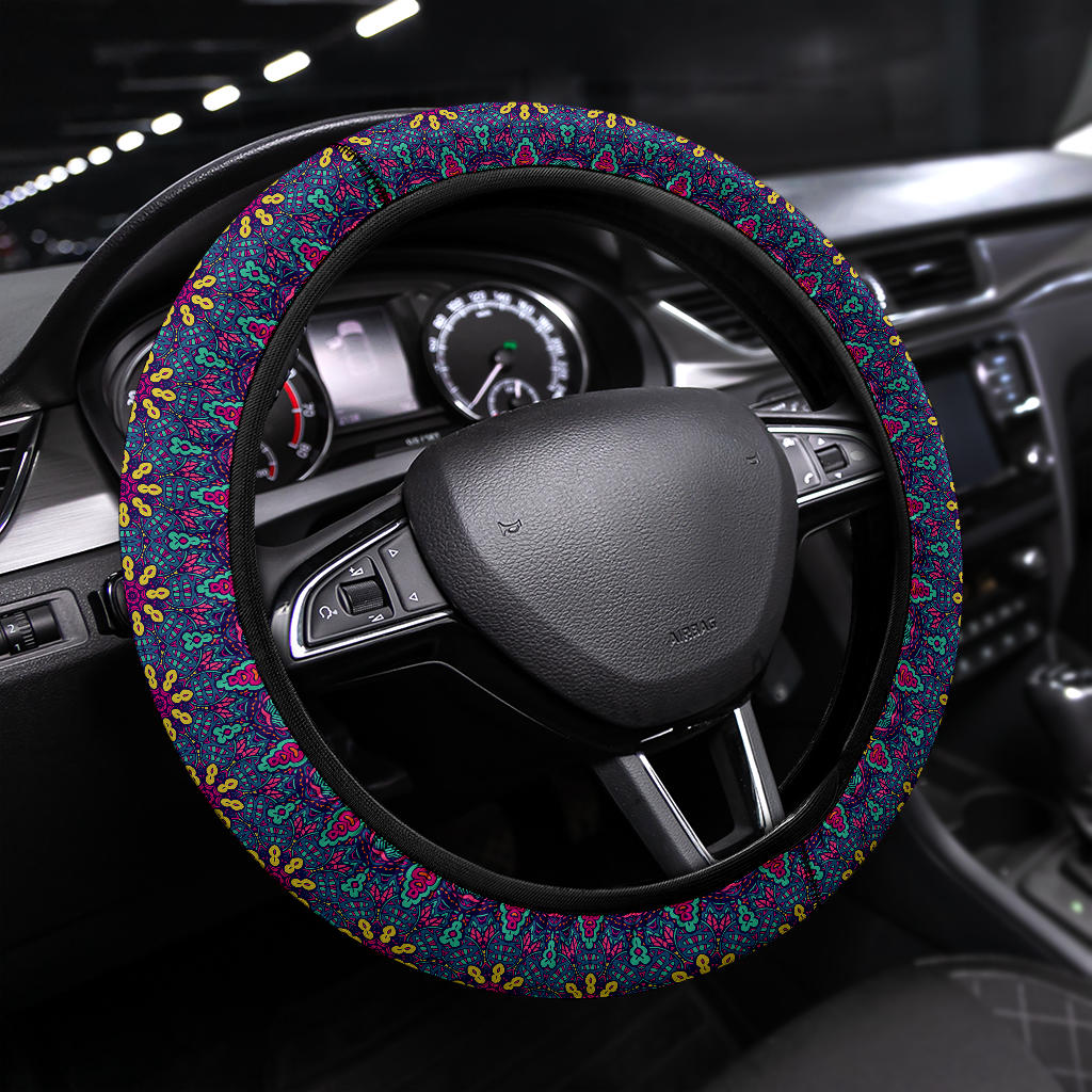Colorful Boho (A) Steering Wheel Cover
