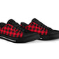 Red Buffalo Plaid Low Tops Sneakers
