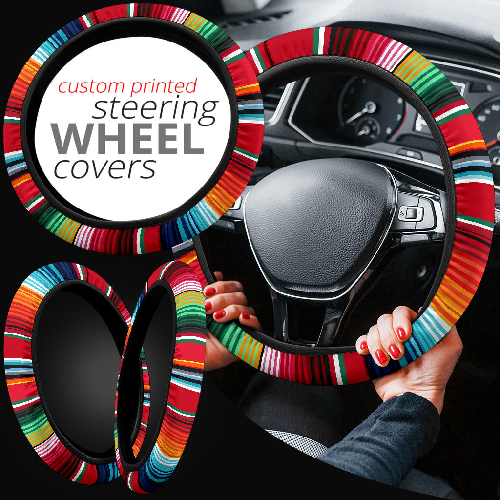 Colorful Serape (A) Steering Wheel Cover