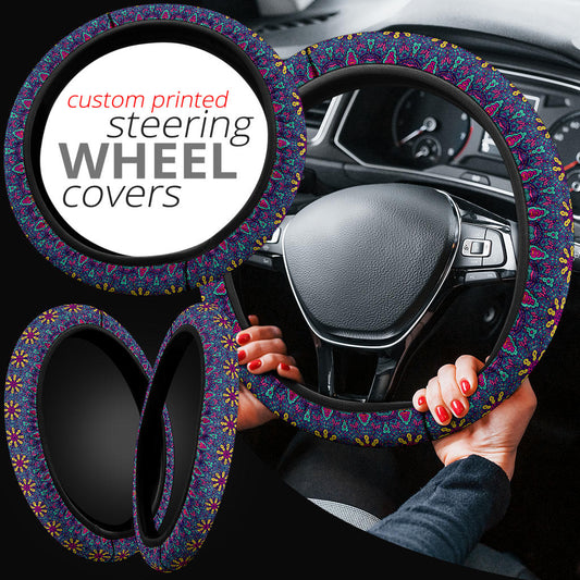 Colorful Boho (A) Steering Wheel Cover