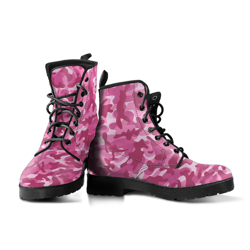 Pink Camo Combat Boots