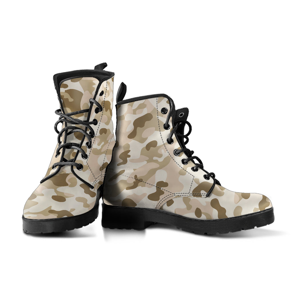 Tan Camo Combat Boots