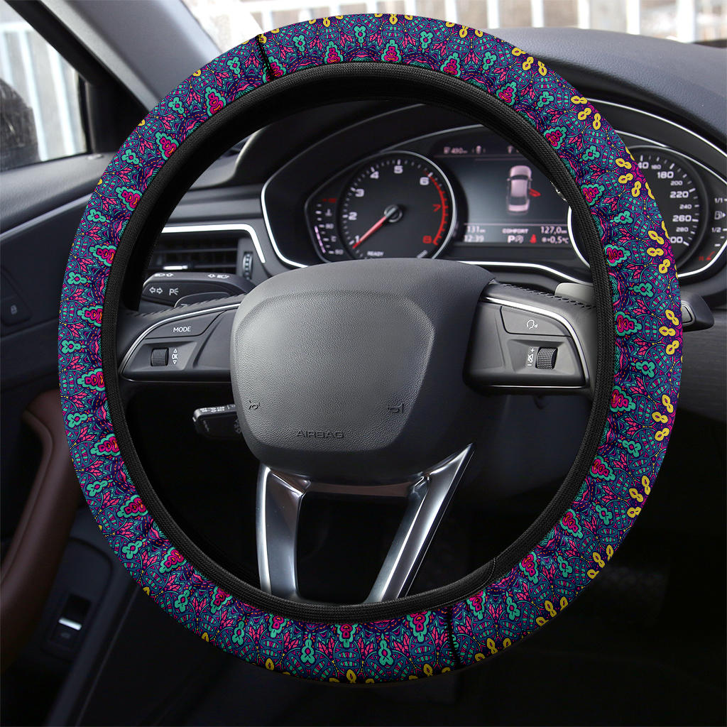 Colorful Boho (A) Steering Wheel Cover