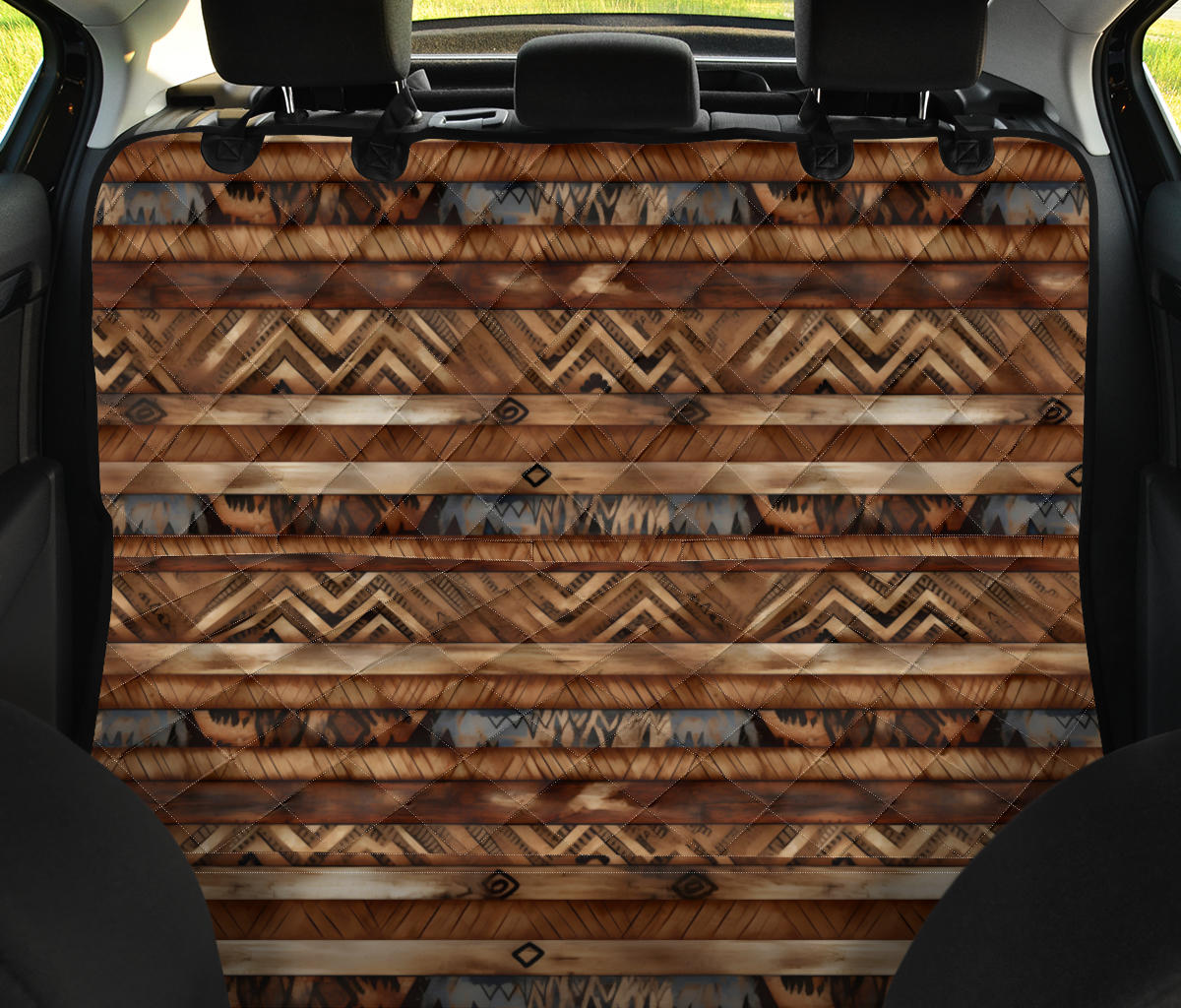 Southwestern Stripes Pet Seat Cover for Car Back Seats