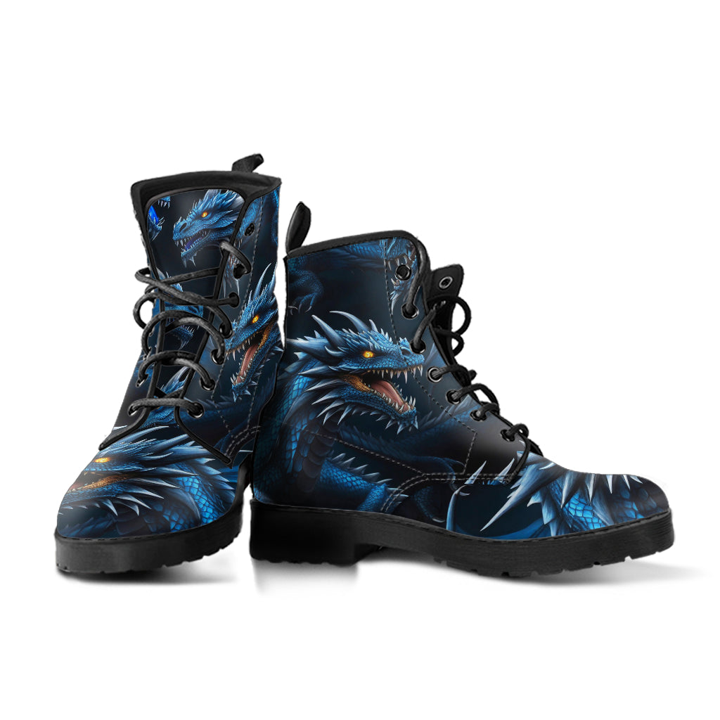 Blue Dragons Vegan Ankle Boots Lace-Up