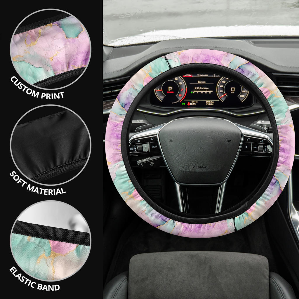 Mermaid Marble (02) Steering Wheel Cover