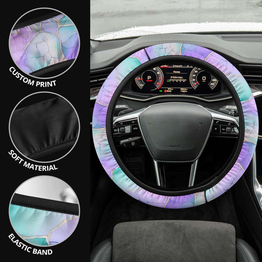 Mermaid Marble (01) Steering Wheel Cover