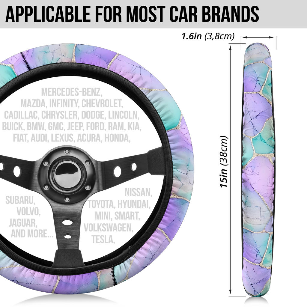 Mermaid Marble (01) Steering Wheel Cover