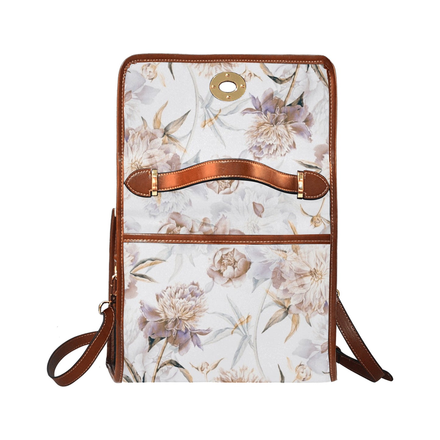 White Floral Cottagecore Crossbody Purse Satchel Hand Bag