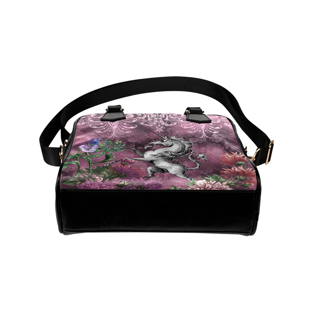 Pink Unicorn Fantasy Vegan Shoulder Bag