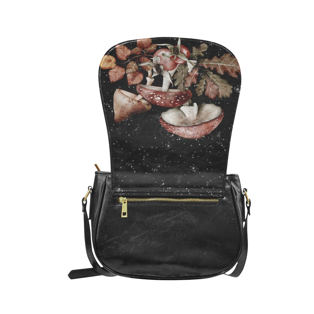 Mystic Mushrooms Saddle Bag Purse
