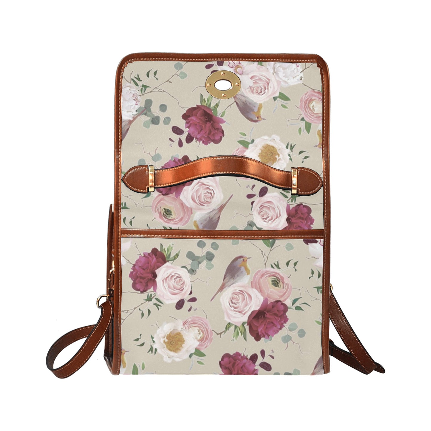 Floral Songbird Cottagecore Crossbody Purse Satchel Hand Bag