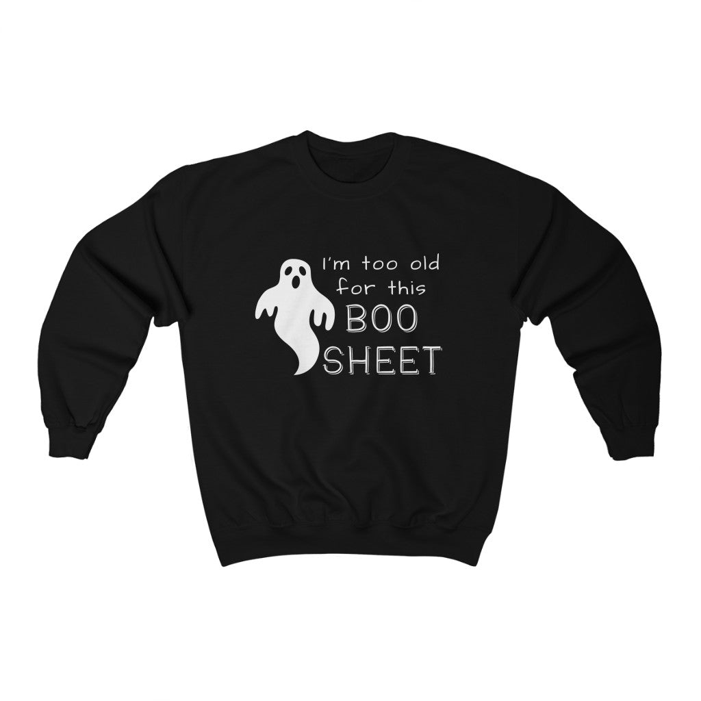 Funny Halloween Sweatshirt | Halloween Black Sweater Unisex Womens Mens Ghost Shirt