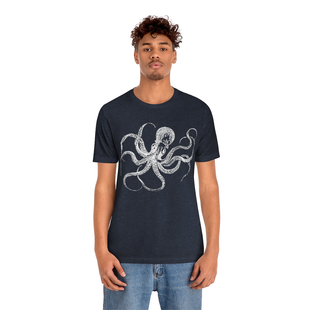 White Octopus Tee Shirt, Witch Shirt, Unisex Jersey Short Sleeve Tee, Womens Bella Canvas T-Shirt, Gothic Steampunk