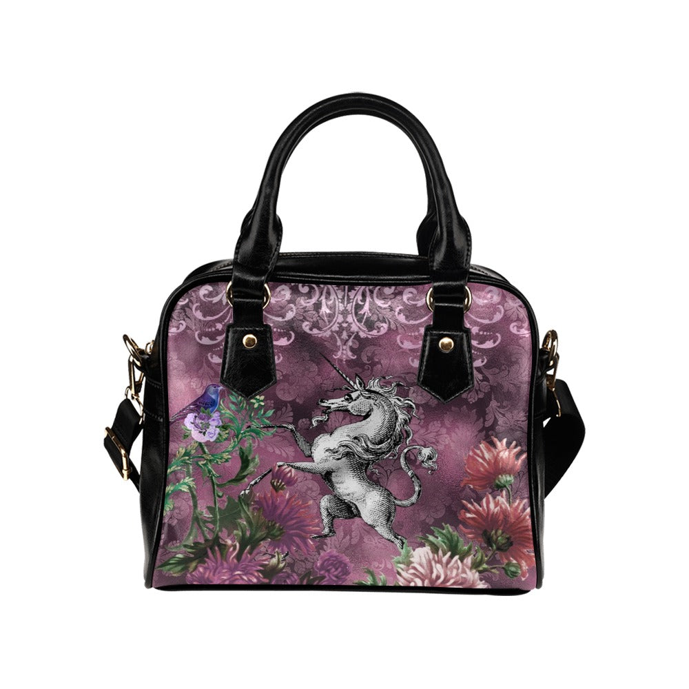 Pink Unicorn Fantasy Vegan Shoulder Bag