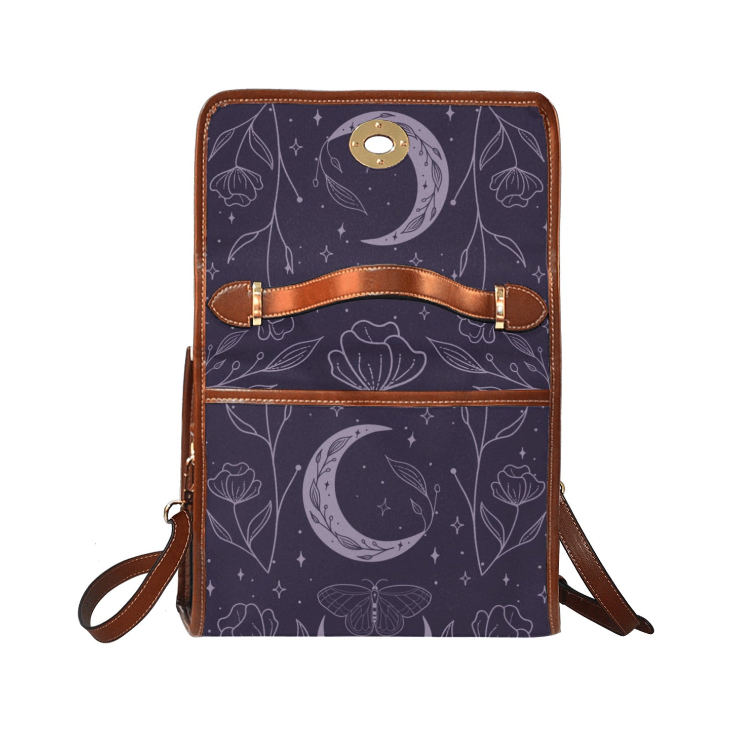 Purple Flower Moon Purse