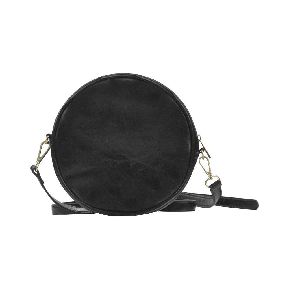Red Black Roses Small Round Drum Bag