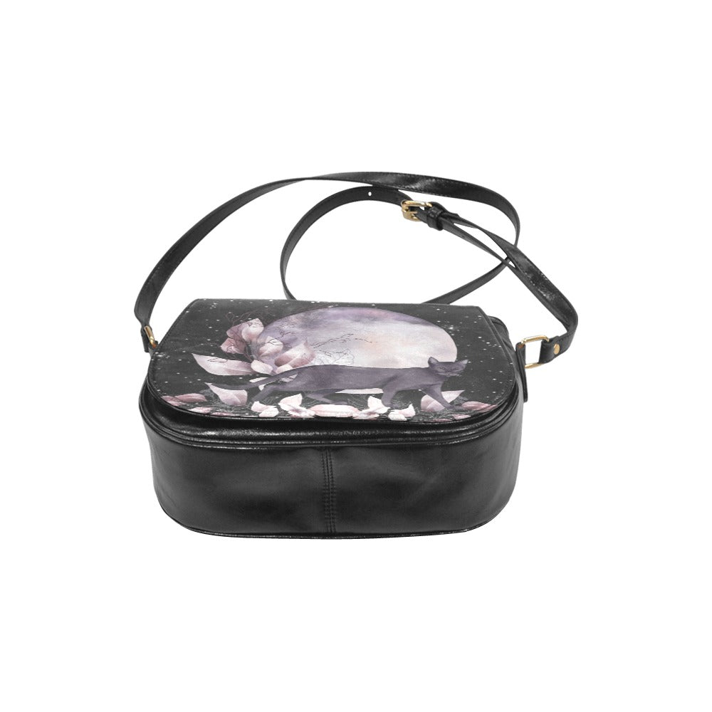 Mystic Cat Witchy Saddle Bag Purse
