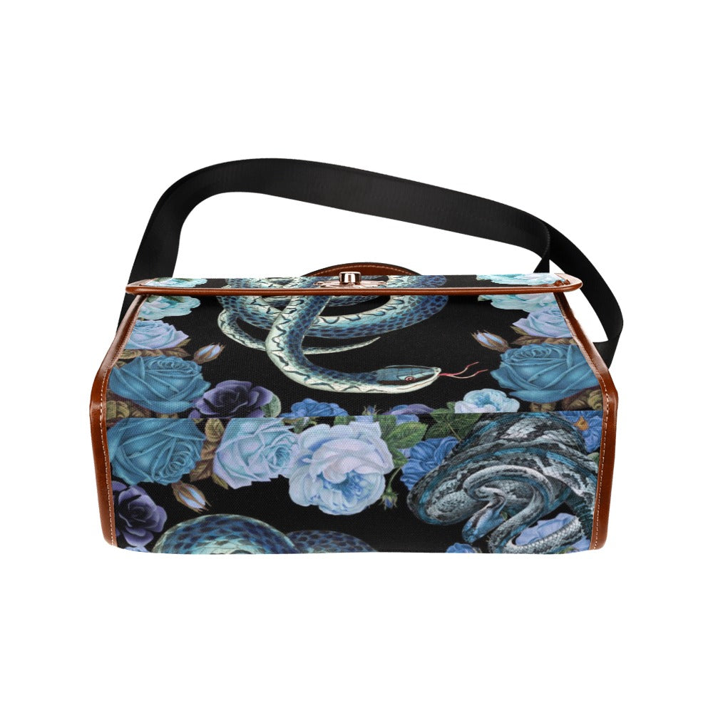 Blue Snake Floral Witch Handbag Shoulderbag