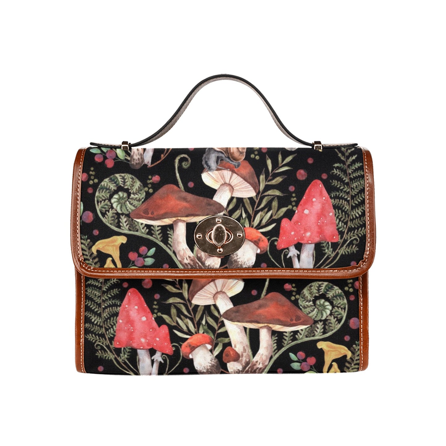 Red Mushrooms Cottagecore Purse