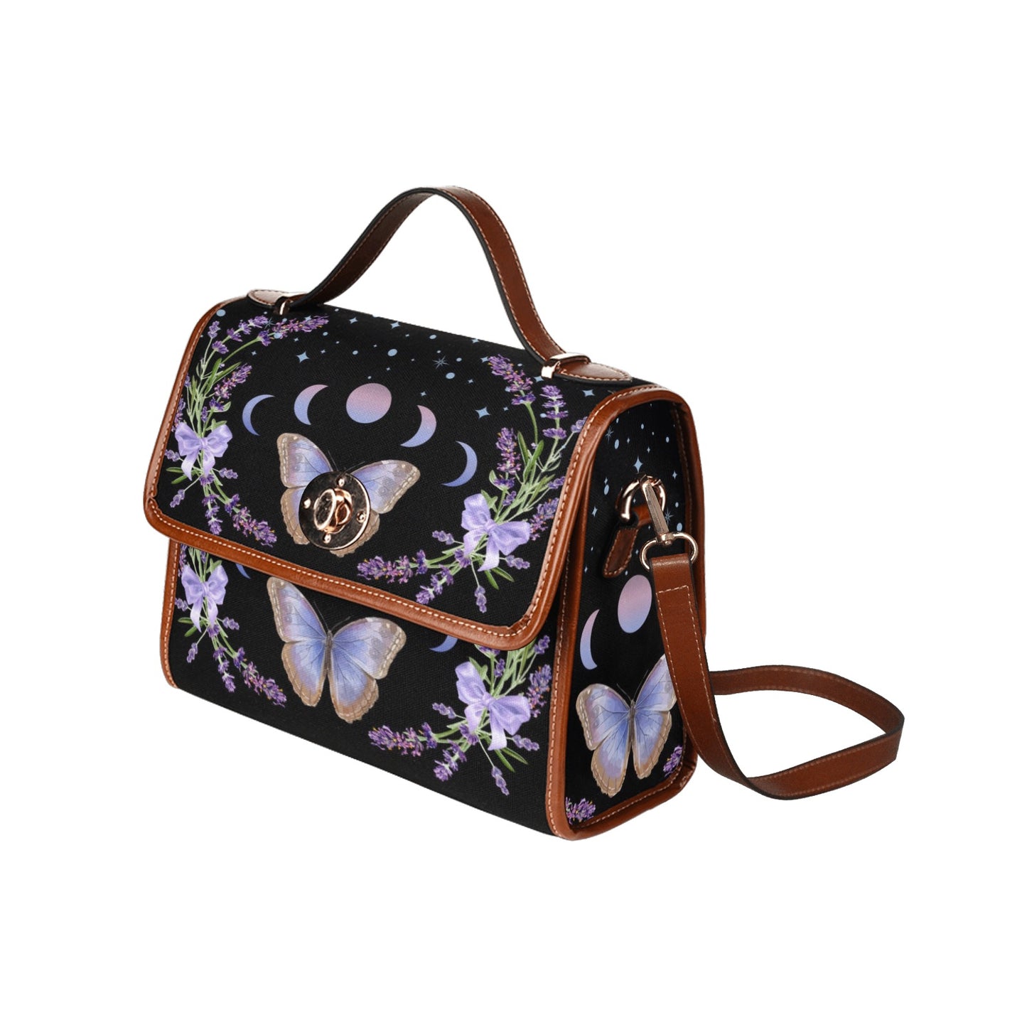 Purple Butterflies Cottagecore Purse