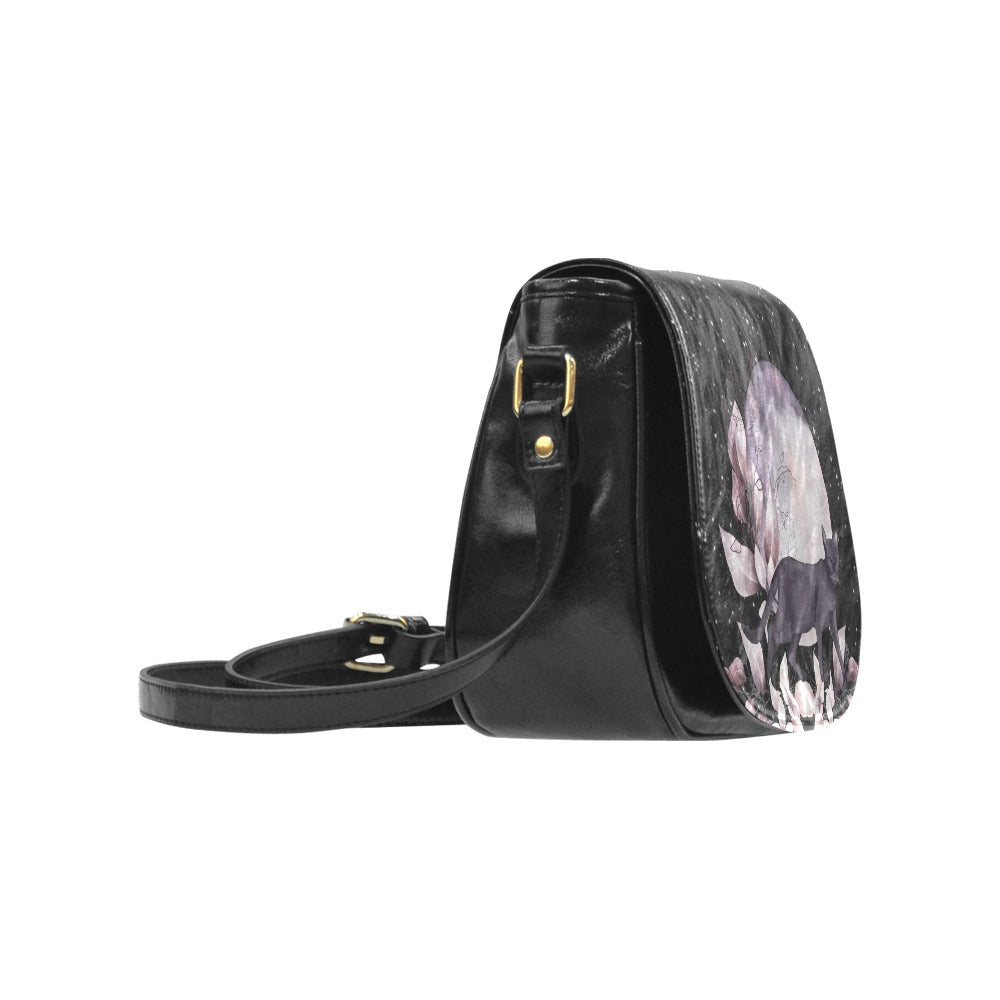 Mystic Cat Witchy Saddle Bag Purse