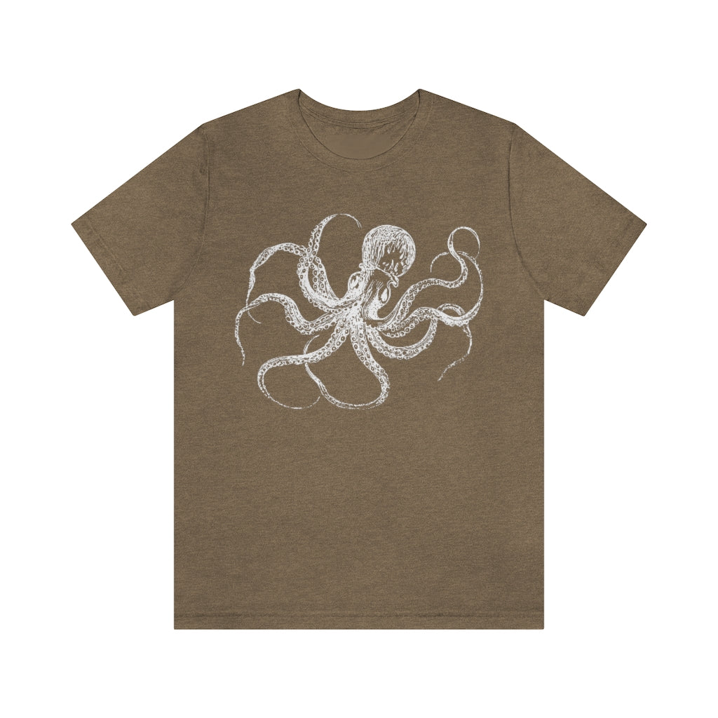 White Octopus Tee Shirt, Witch Shirt, Unisex Jersey Short Sleeve Tee, Womens Bella Canvas T-Shirt, Gothic Steampunk