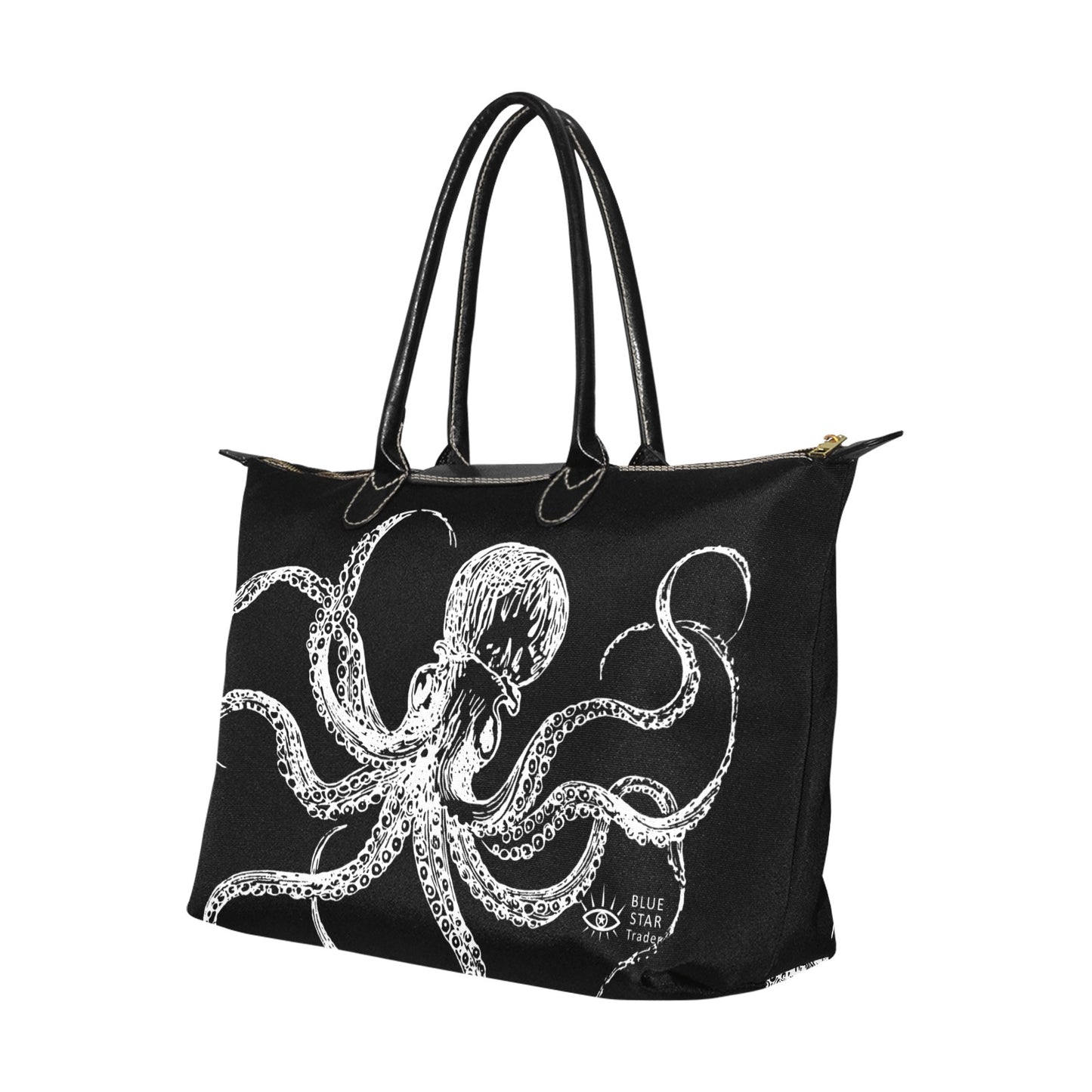 Black Octopus Goth Bag, Classic 15 Inch Handbag Steampunk