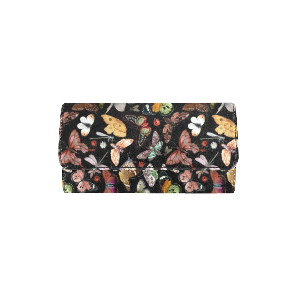 Butterflies and Moths Cottagecore Trifold Wallet