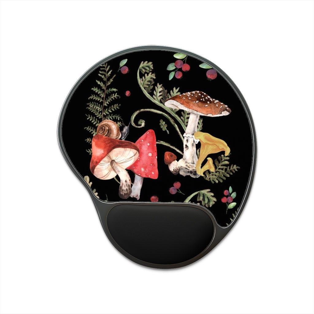 Red Mushrooms Mouse Pad With Wrist Rest