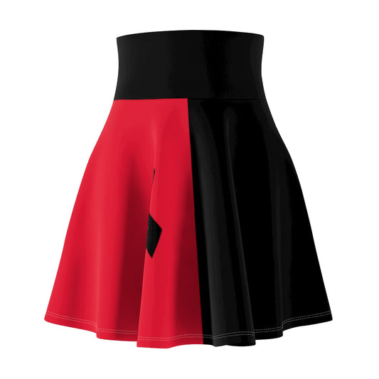 Harley Women's Skater Skirt Red Black Comic Book Inspired Costume Cosplay Joker Anti-Hero Gift for Her  Ms. Quinn Inspired