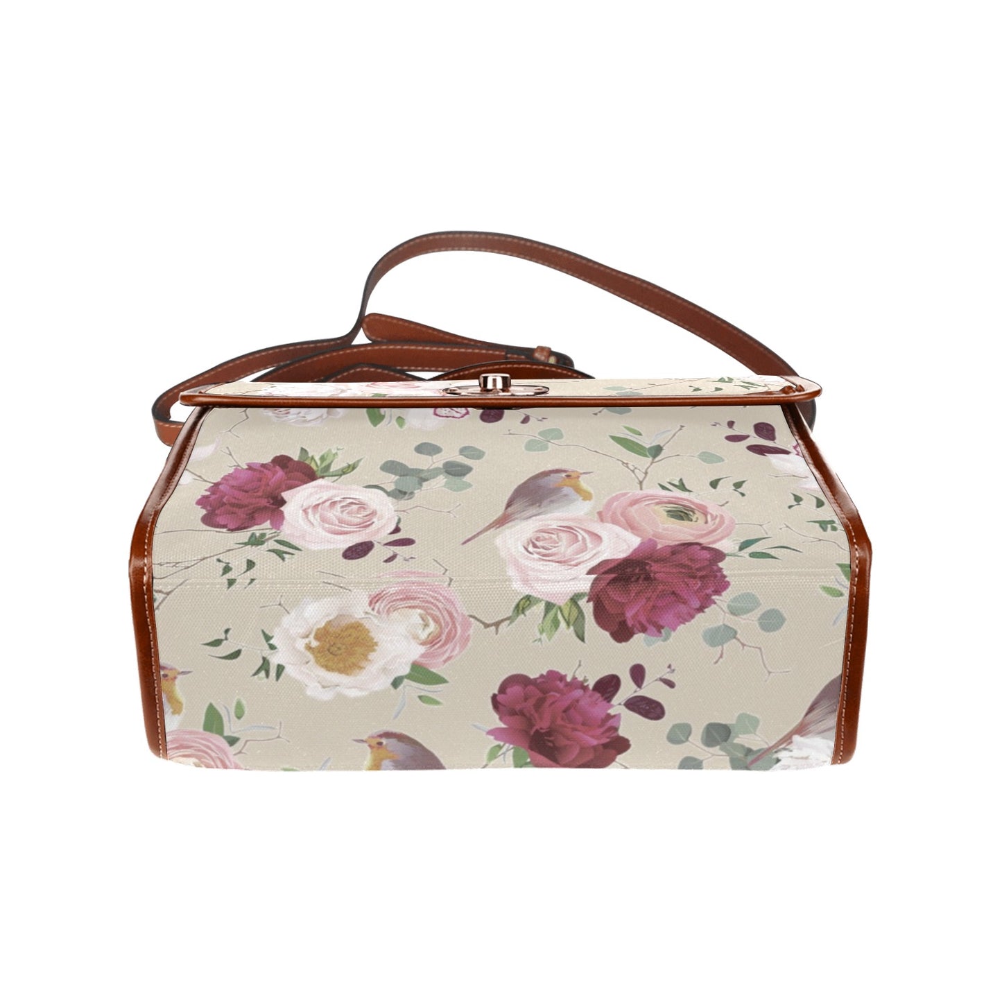 Floral Songbird Cottagecore Crossbody Purse Satchel Hand Bag