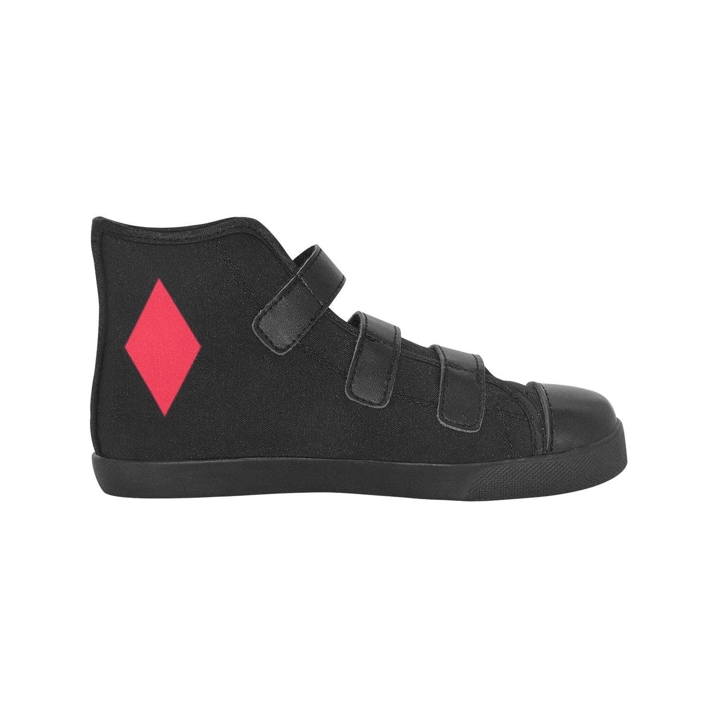Harley Inspired Red And Black Velcro Shoes Kids