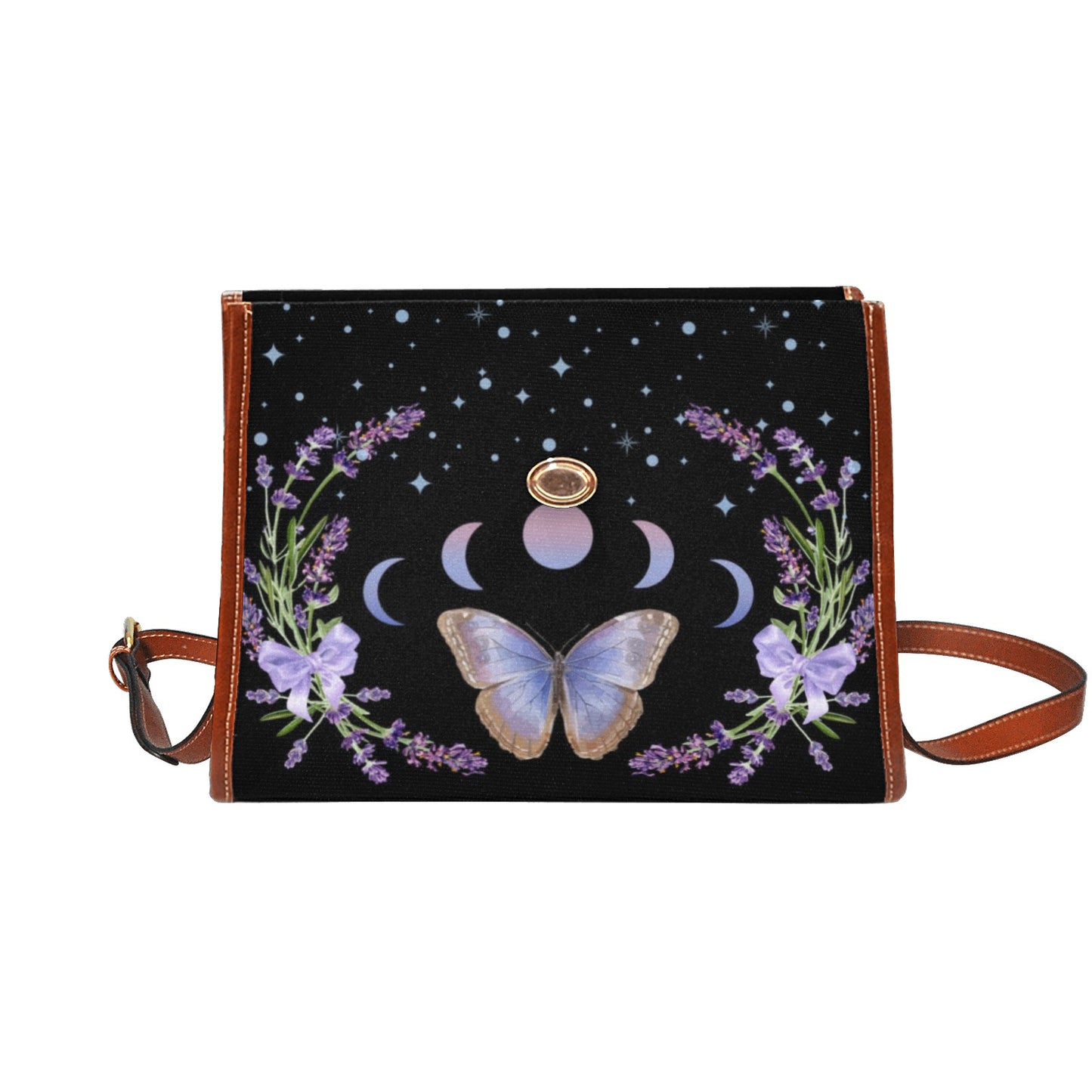 Purple Butterflies Cottagecore Purse