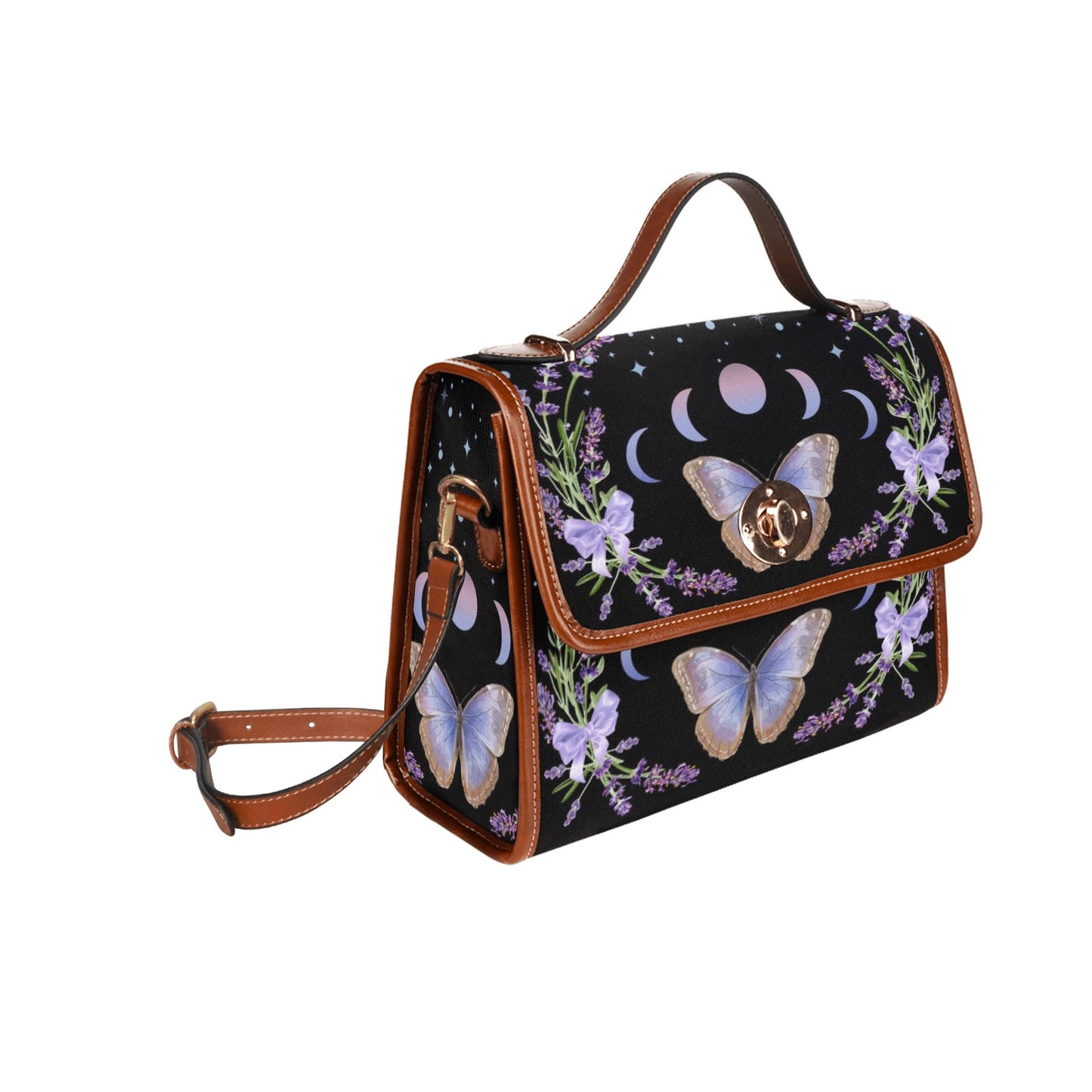Purple Butterflies Cottagecore Purse