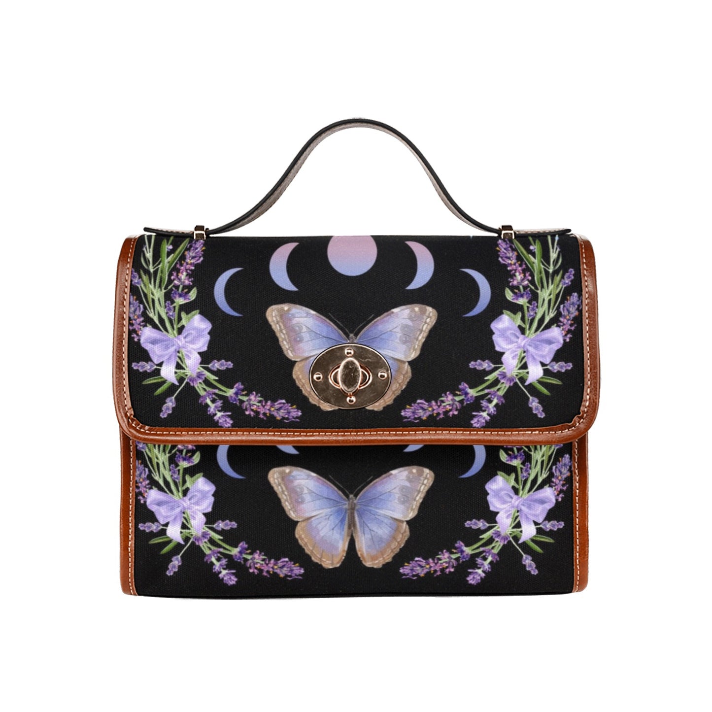 Purple Butterflies Cottagecore Purse