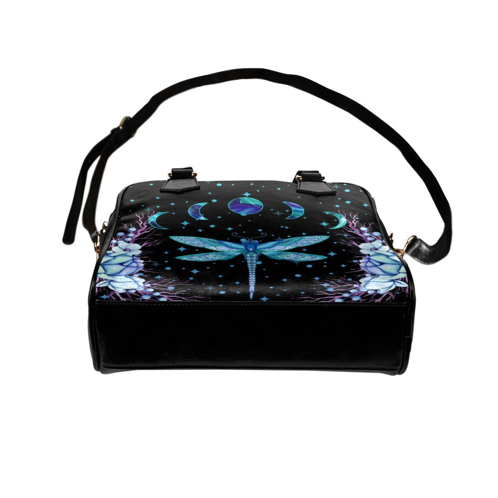 Blue Dragonfly Witchy Bowler Bag Purse