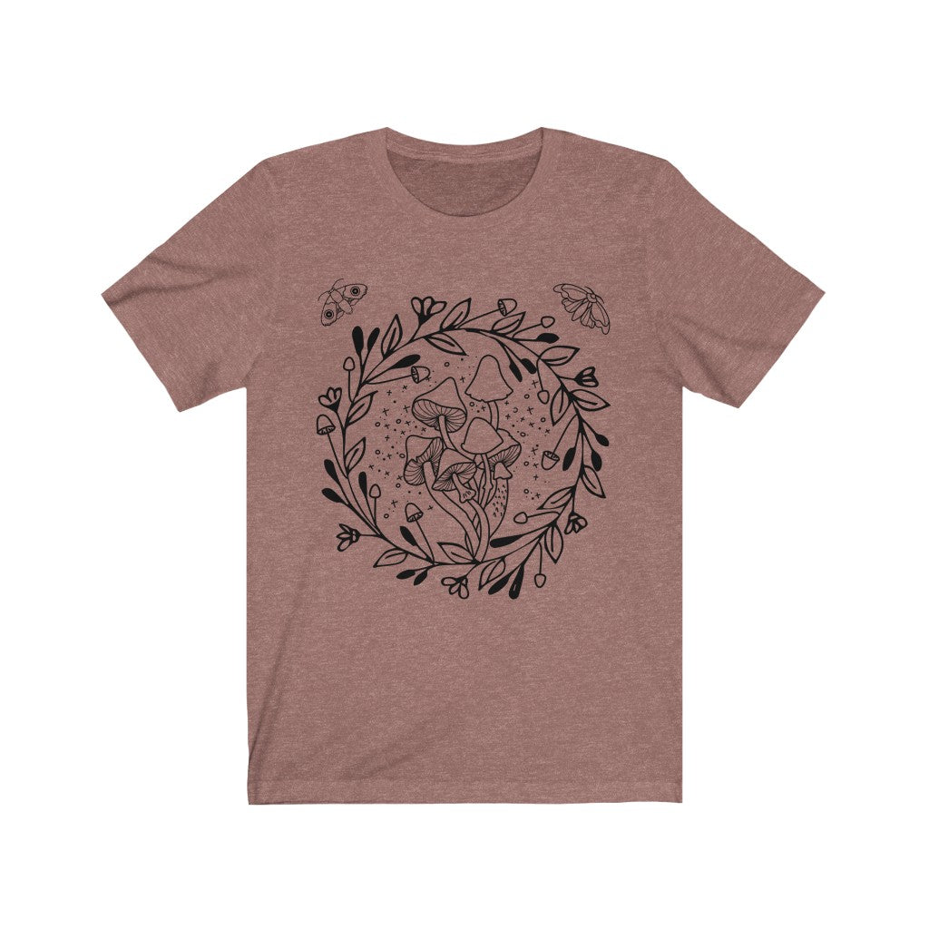 Mushrooms Wreath Moths Tee