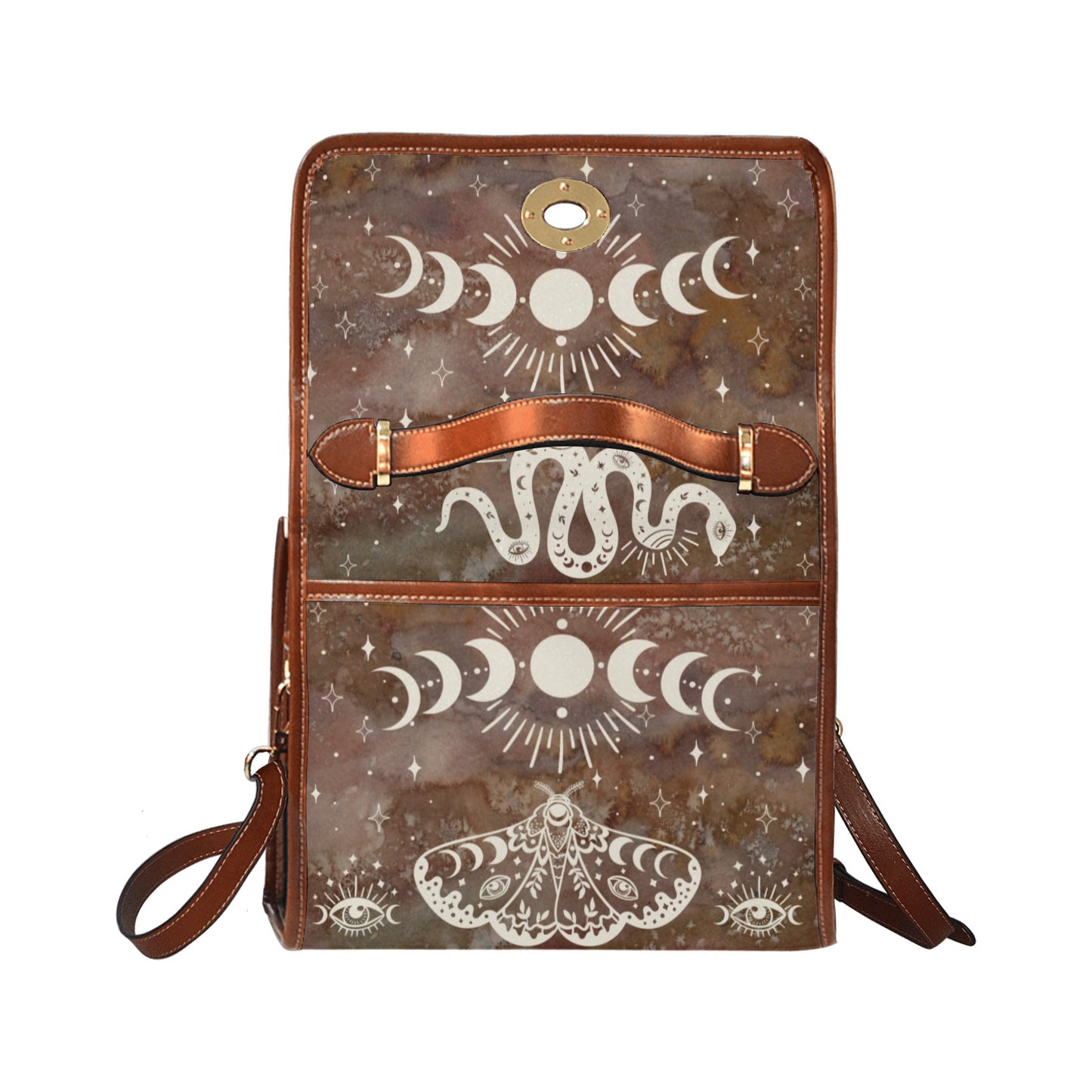 Brown Moth Snake Purse