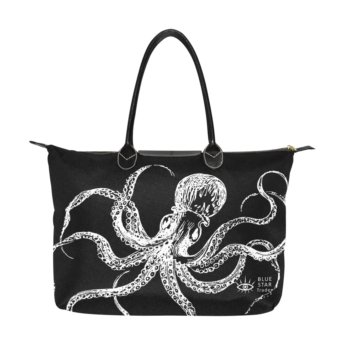 Black Octopus Goth Bag, Classic 15 Inch Handbag Steampunk