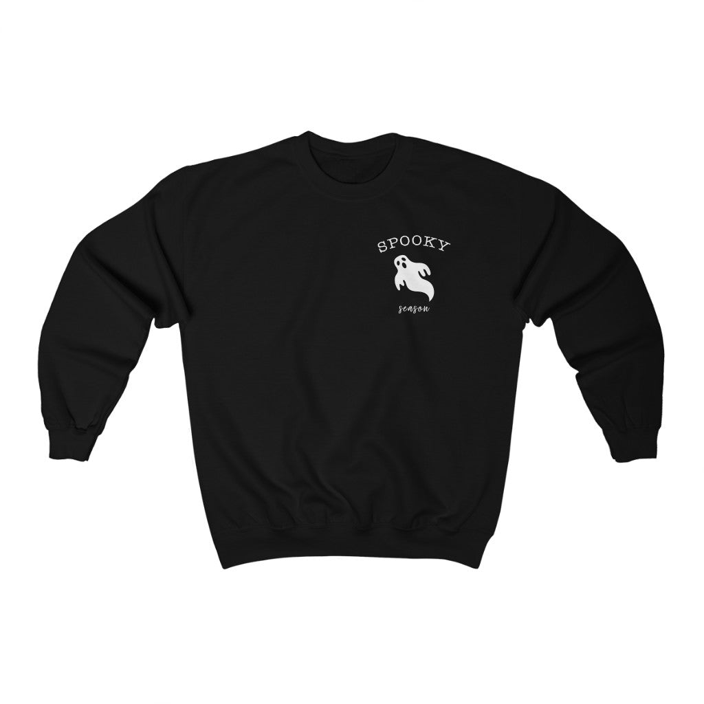 Black Spooky Season Halloween Ghost Sweatshirt