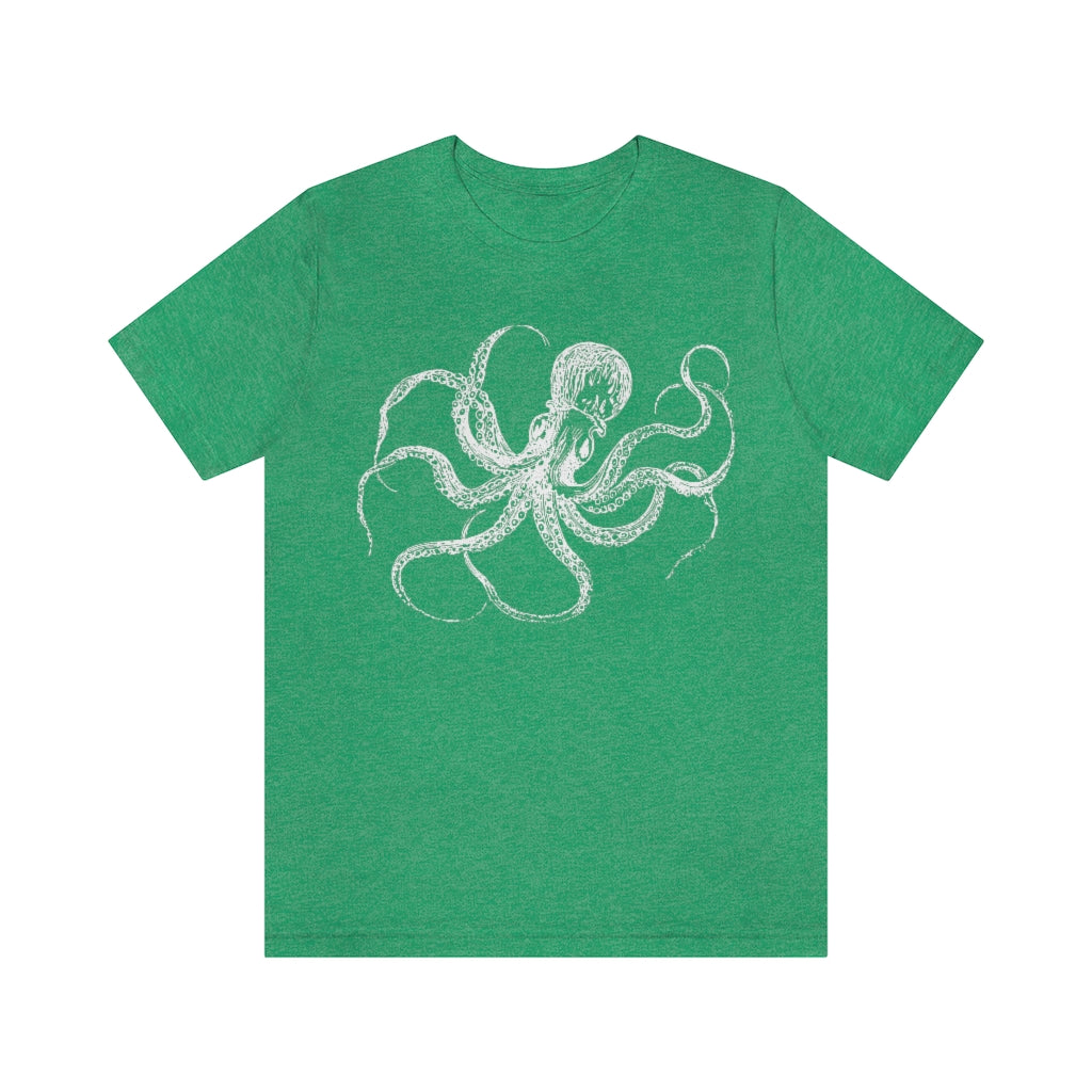 White Octopus Tee Shirt, Witch Shirt, Unisex Jersey Short Sleeve Tee, Womens Bella Canvas T-Shirt, Gothic Steampunk