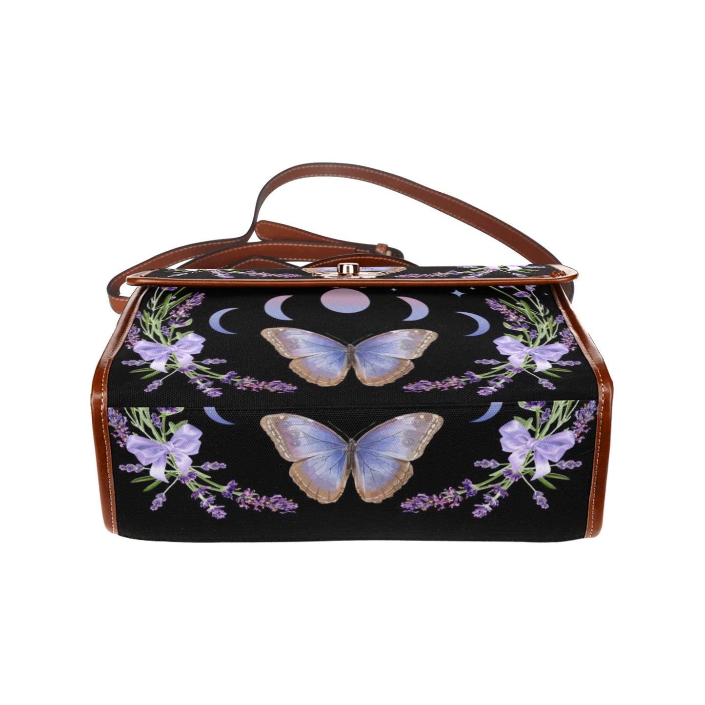Purple Butterflies Cottagecore Purse