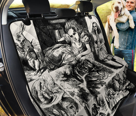 Vintage Alice Dark Pet Seat Cover for Car