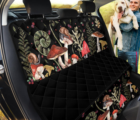 Red Mushrooms Car Back Seat Cover (Pet Seat Cover)